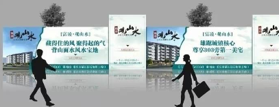 和乐镇错落形地产围挡